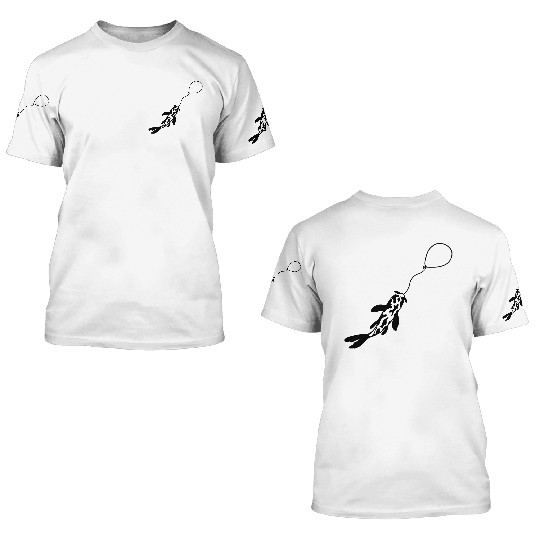 fishing koi fish balloon 3D T Shirts
