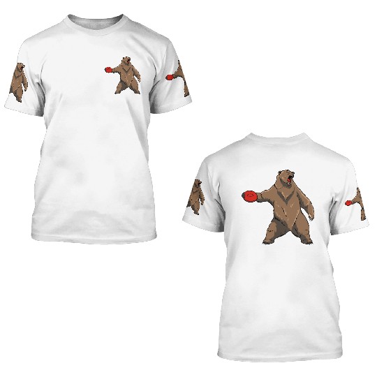 Disc Golf Grizzly Brown Bear 3D T Shirts