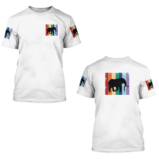 Elephant Silhouette 3D T Shirts