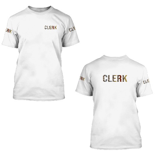 Data Entry Clerk Leopard Print Funny Gift 3D T Shirts