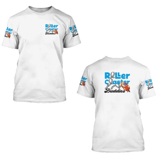 Roller Coaster Friends Besties 3D T Shirts
