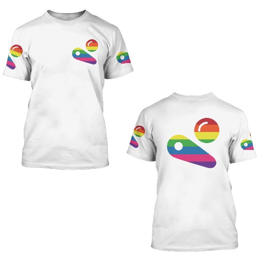 Pinball LGBT Player 3D T Shirts