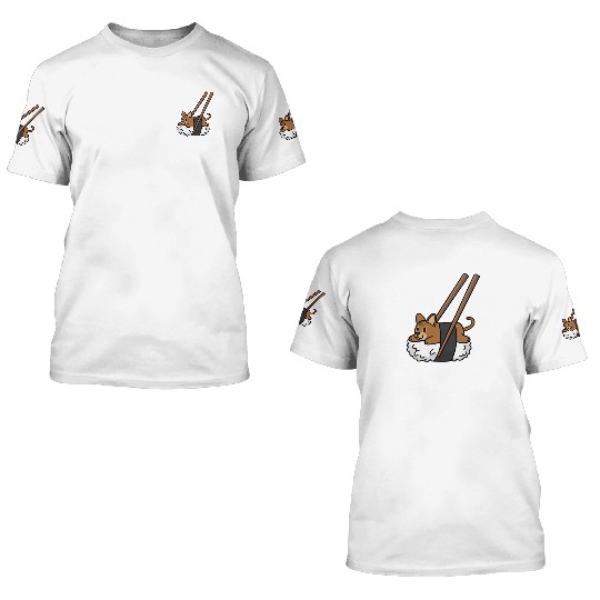 Abyssinian Cat Nigiri Sushi 3D T Shirts