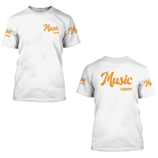 Angry Music Makes Me Happy 3 3D T Shirts