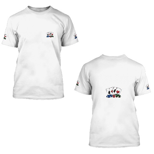 Play with Cards Poker Couples Poker Player Lovers 3D T Shirts