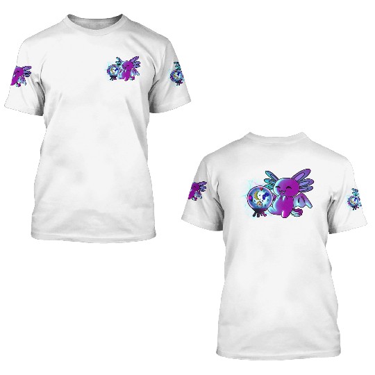 Axolotl Vampire Crystal Ball 3D T Shirts