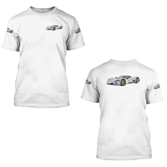 Silver car 3D T Shirts
