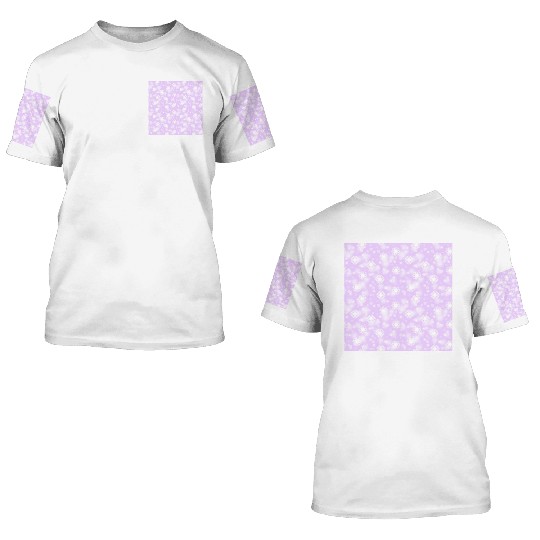 Violet Snowflakes Pattern 3D T Shirts