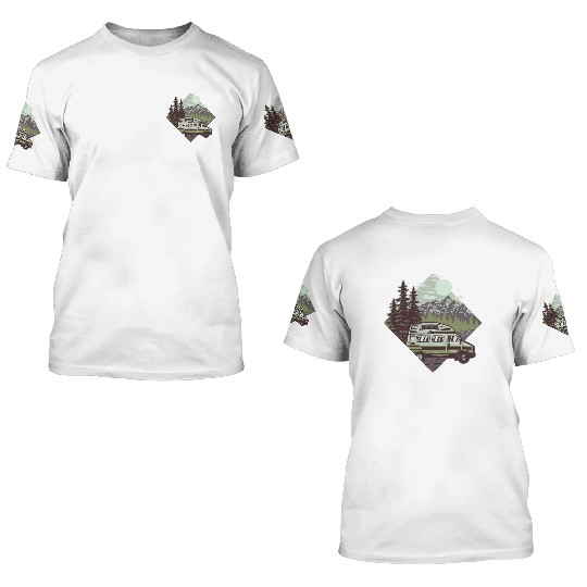 Camping Mountains Wilderness 3D T Shirts