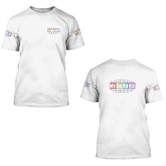 Techno Electronic Music Periodic Table Dj 3D T Shirts