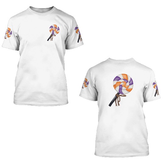 Halloween lollipop candy 3D T Shirts
