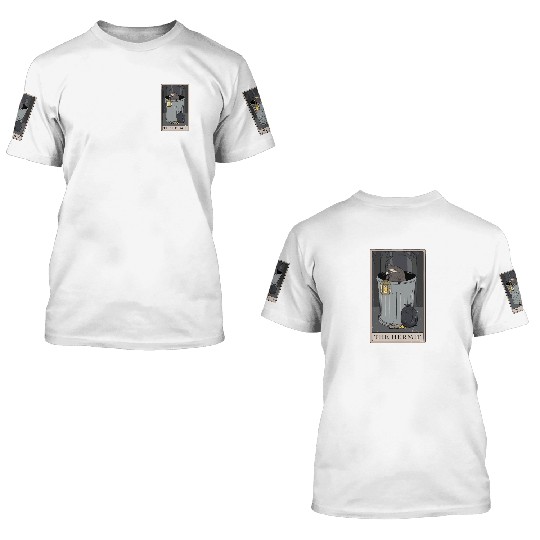 raccoon Hermit Tarot Card 3D T Shirts