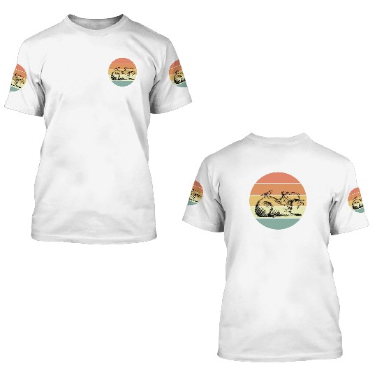 Retro Capybara 3D T Shirts