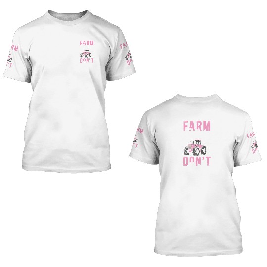 Farming Farmer Girl Female Tractor 3D T Shirts