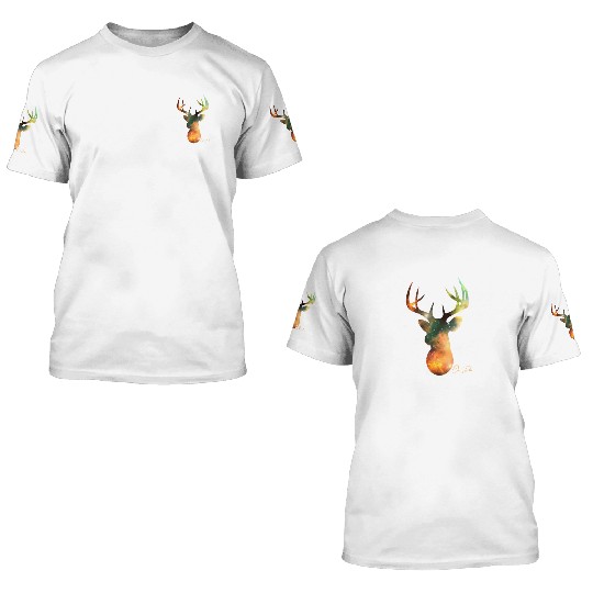 Oh Deer space 3D T Shirts