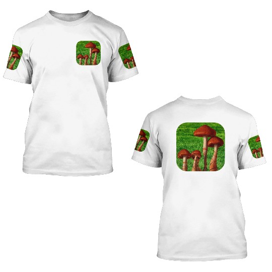 Natural mushroom 3D T Shirts