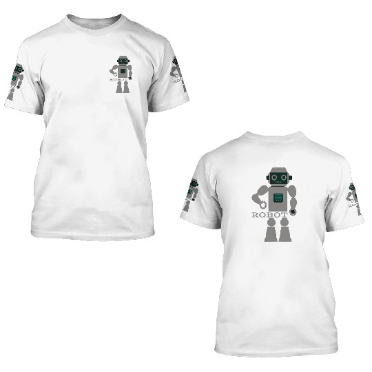ROBOT digital character. 3D T Shirts