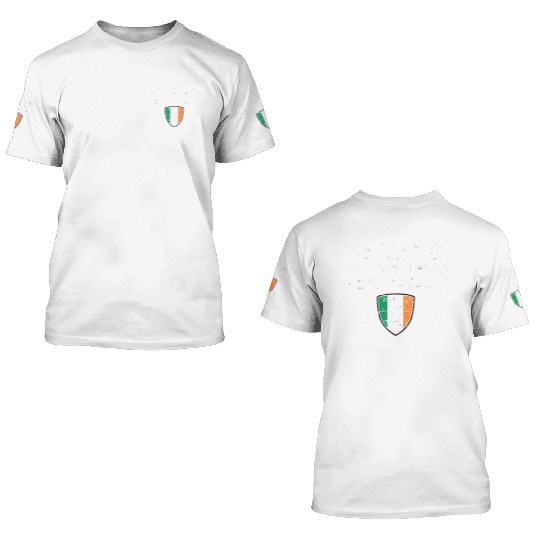 Irish Flag Rugby Grunge Style T 3D T Shirts