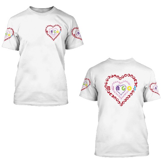Bingo Caller Gambling Casino Bingo Lover 3D T Shirts