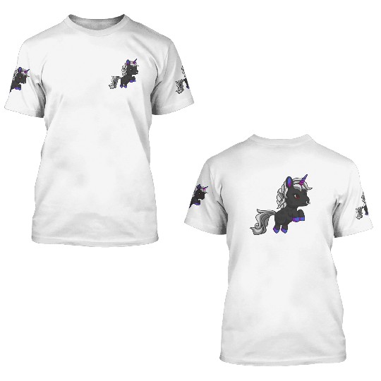 Goth Unicorn Zombie Gothic Occult Halloween 3D T Shirts
