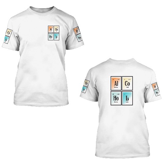 Elements of Alcohol 3D T Shirts