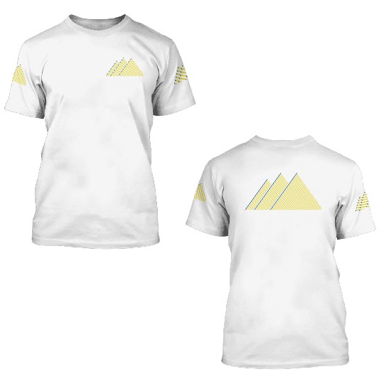 Pretty Problems Jack Brown Triangle Lines 3D T Shirts