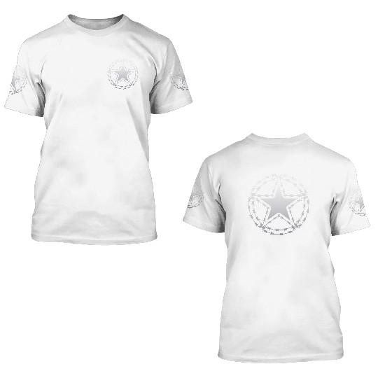 Barbed Wire US Army Star 3D T Shirts