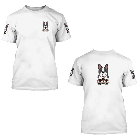 Sushi Lover Boston Terrier 3D T Shirts