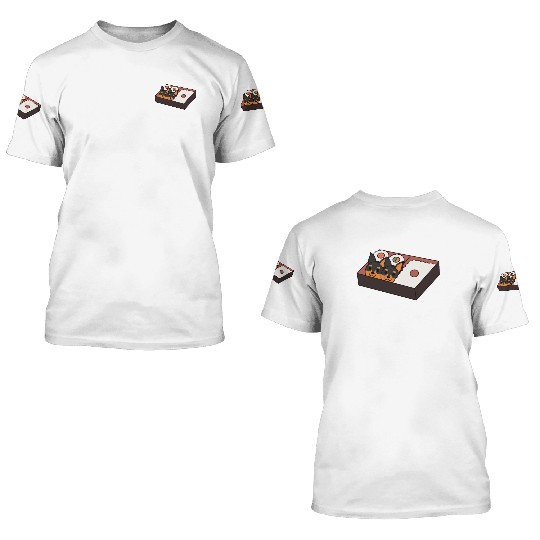 Sushi Bento Box Doberman 3D T Shirts