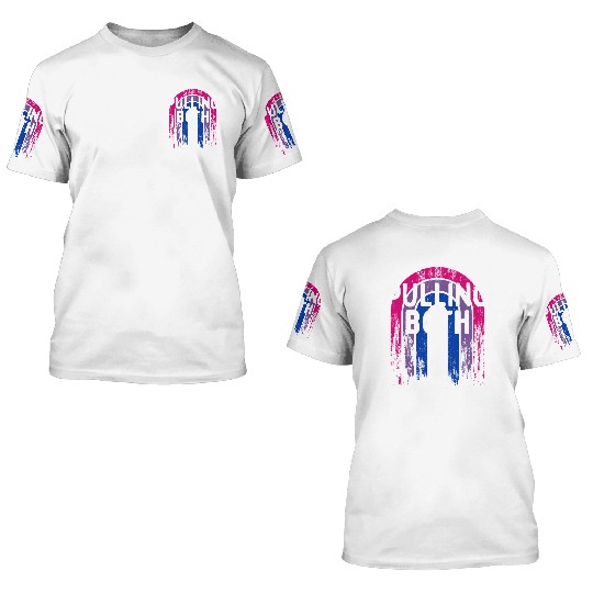 Pulling Both Bisexual LGBTQ Bi Pride Couples Funny 3D T Shirts