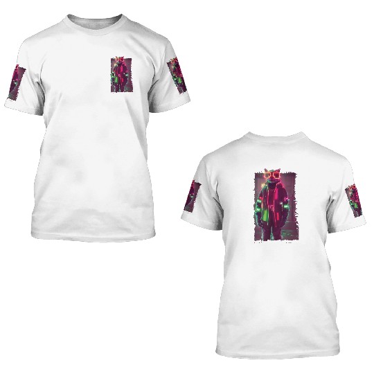 Cyberpunk Cat 3D T Shirts