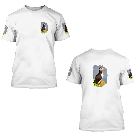 Atlantic Puffin 3D T Shirts