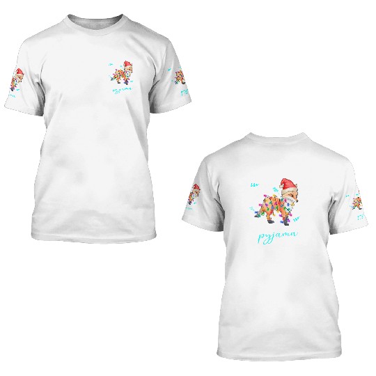 Winter Christmas Pyjama Fox 3D T Shirts