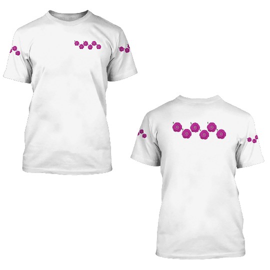 Pink Spiral Flower 3D T Shirts
