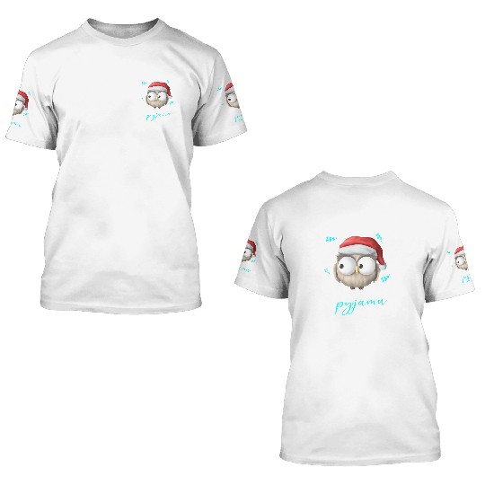 Winter Christmas Pyjama Owl 3D T Shirts
