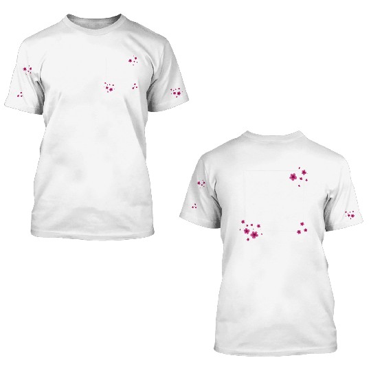 Square Blossom Pink 3D T Shirts