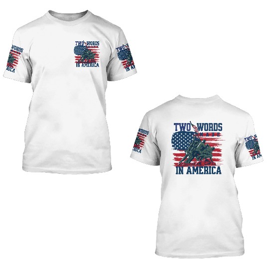 U S Army Veteran Flag 2 3D T Shirts
