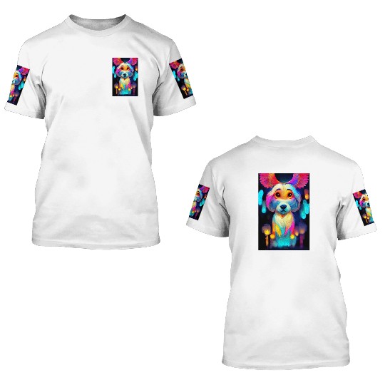 Angel Dog 014 3D T Shirts