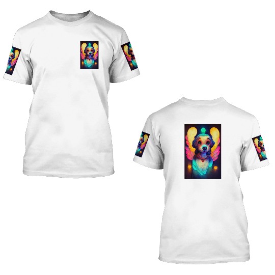 Angel Dog 022 3D T Shirts