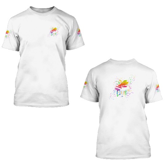 Piano, Pianist 3D T Shirts