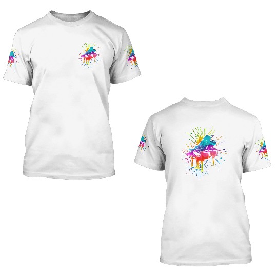 Piano, Pianist 3D T Shirts