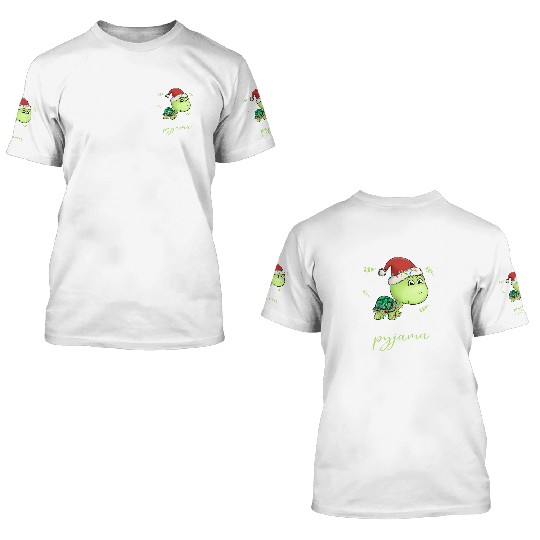 Winter Christmas Pyjama Turtle 3D T Shirts