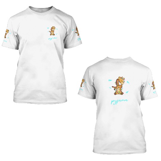 Winter Christmas Pyjama Giraffe 3D T Shirts