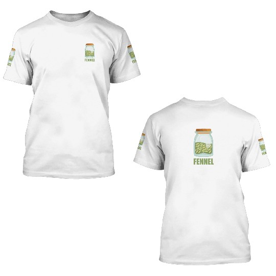 Fennel Spice Flavor Food Cooking 3D T Shirts