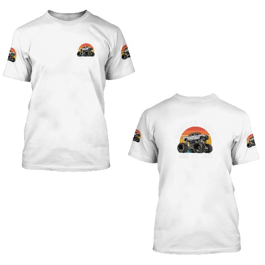 Monster Trucks Are My Jam Vintage Retro 3D T Shirts