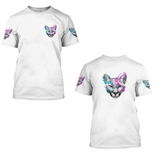 Dramabite mountain lion 3D T Shirts