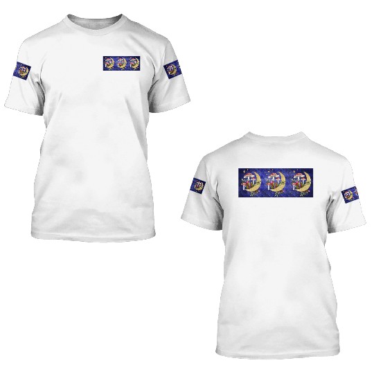Mushrooms in the moonshine - Format E 3D T Shirts