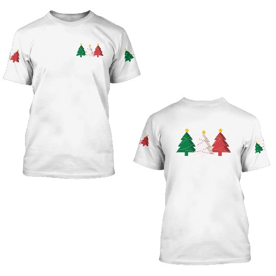 Christmas Tree Italy Flag 3D T Shirts