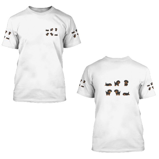 Dachshund Daily To Do List 3D T Shirts