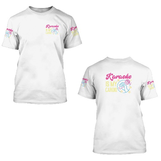 Karaoke Singer 80s Retro Karaoke 3D T Shirts